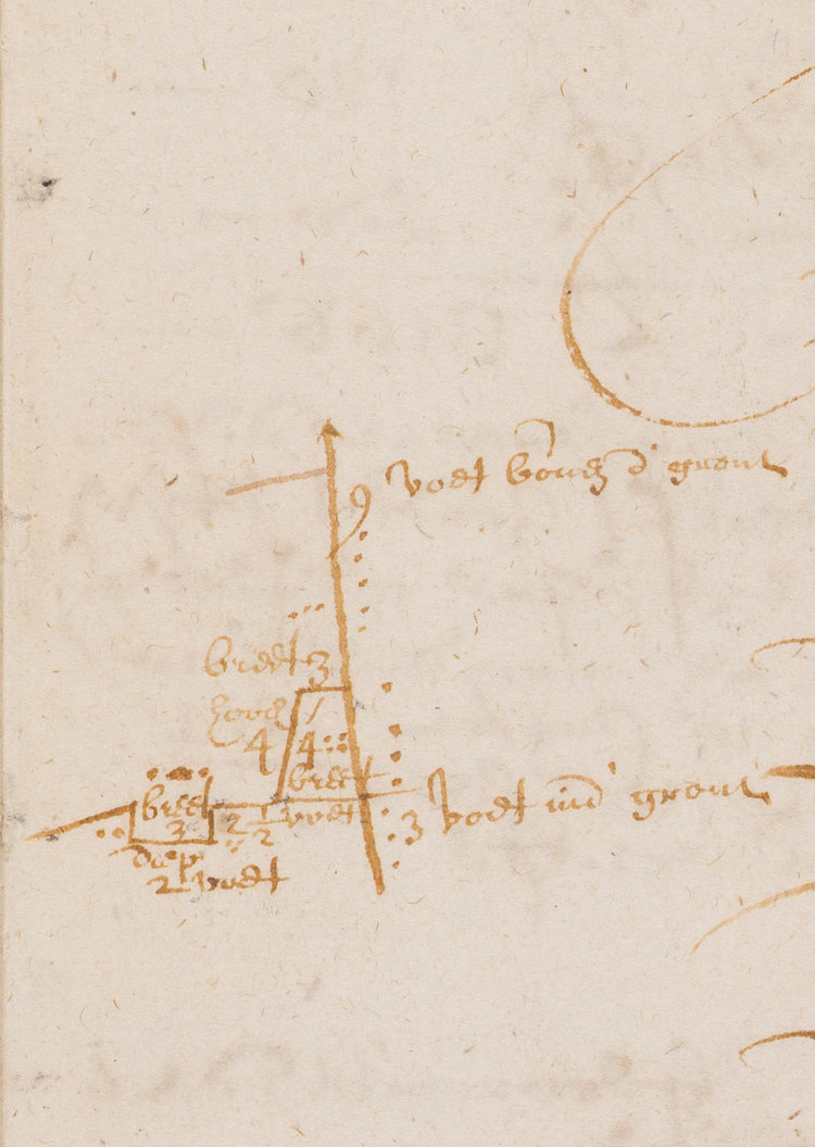 Vol I Court Minutes p 72  - detail of the wall