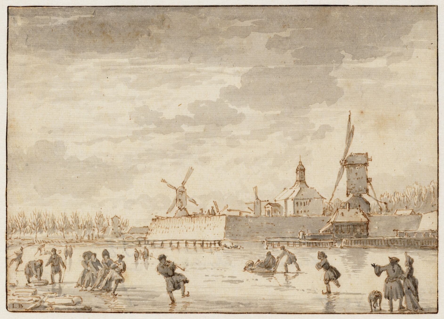 Ice Skating in Amsterdam 1675